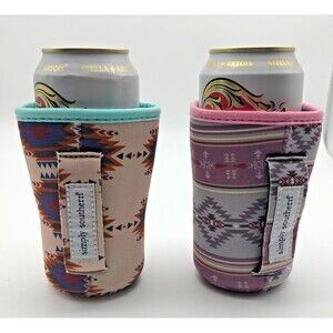 Simply Southern Iced Drink Sleeve Koozie Set of 2 Aztec Southwestern Tailgating